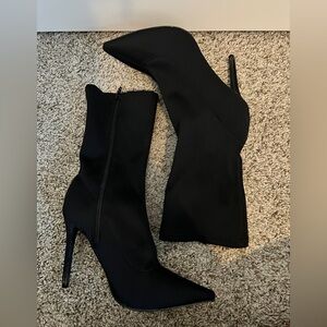 Fashion Nova Black Stiletto Boots